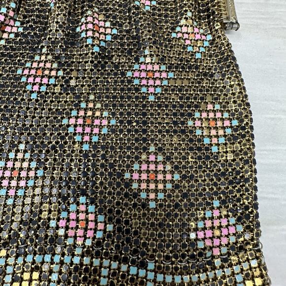 Whiting & Davis Mesh Bags Purse Enamel Evening Bag Handbag Art Deco Flapper - Picture 3 of 13